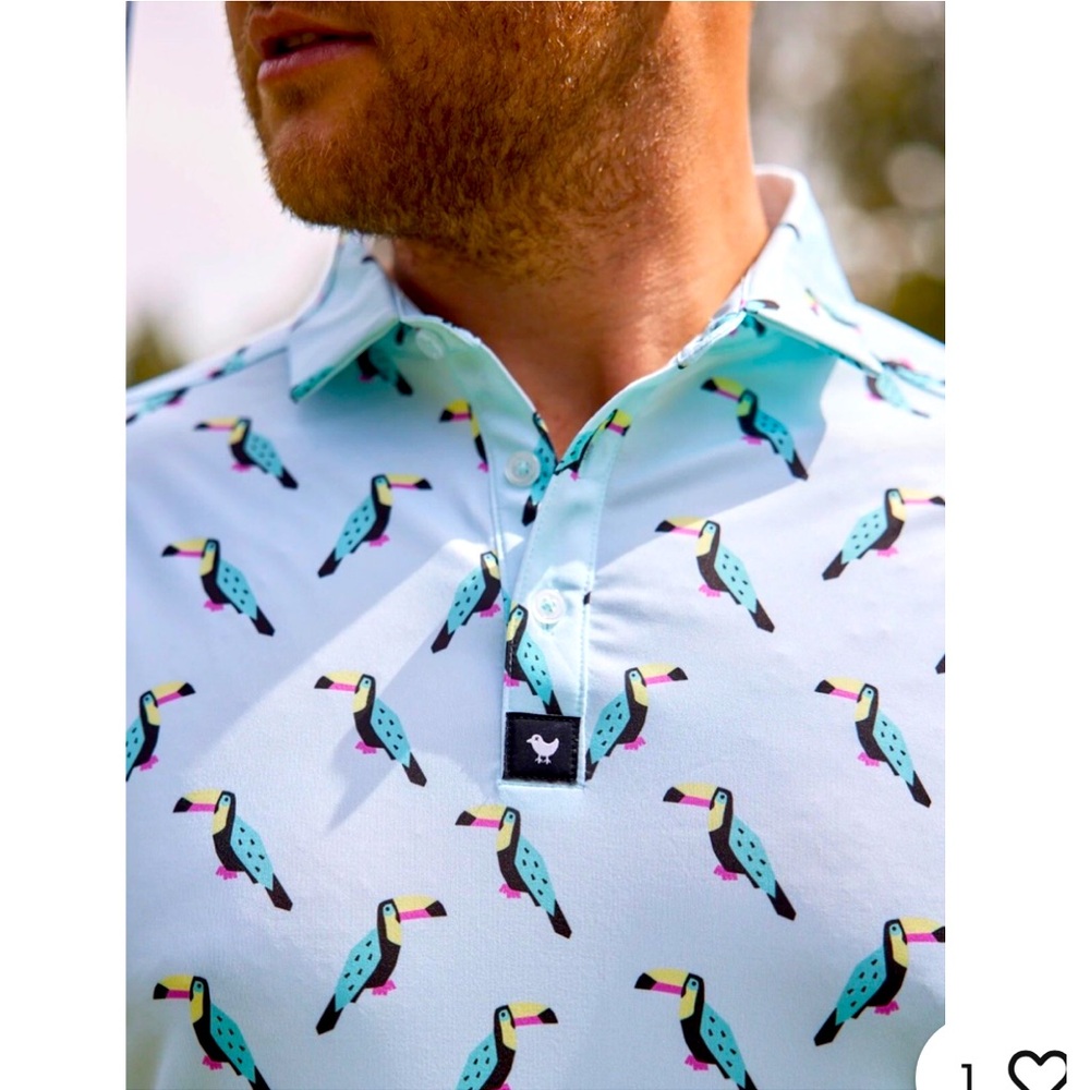 NWOT Bad Birdie Toucan Golf Shirt